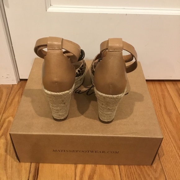 NEW Matisse Roma Espadrille Wedge Cheetah Print - Picture 4 of 8